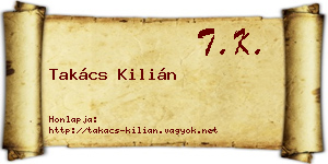 Takács Kilián névjegykártya