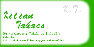 kilian takacs business card